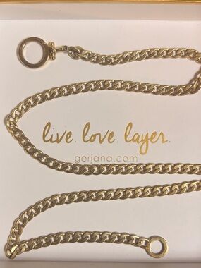 Gorjana Gold Paperclip Link Necklace with Ring Clasp